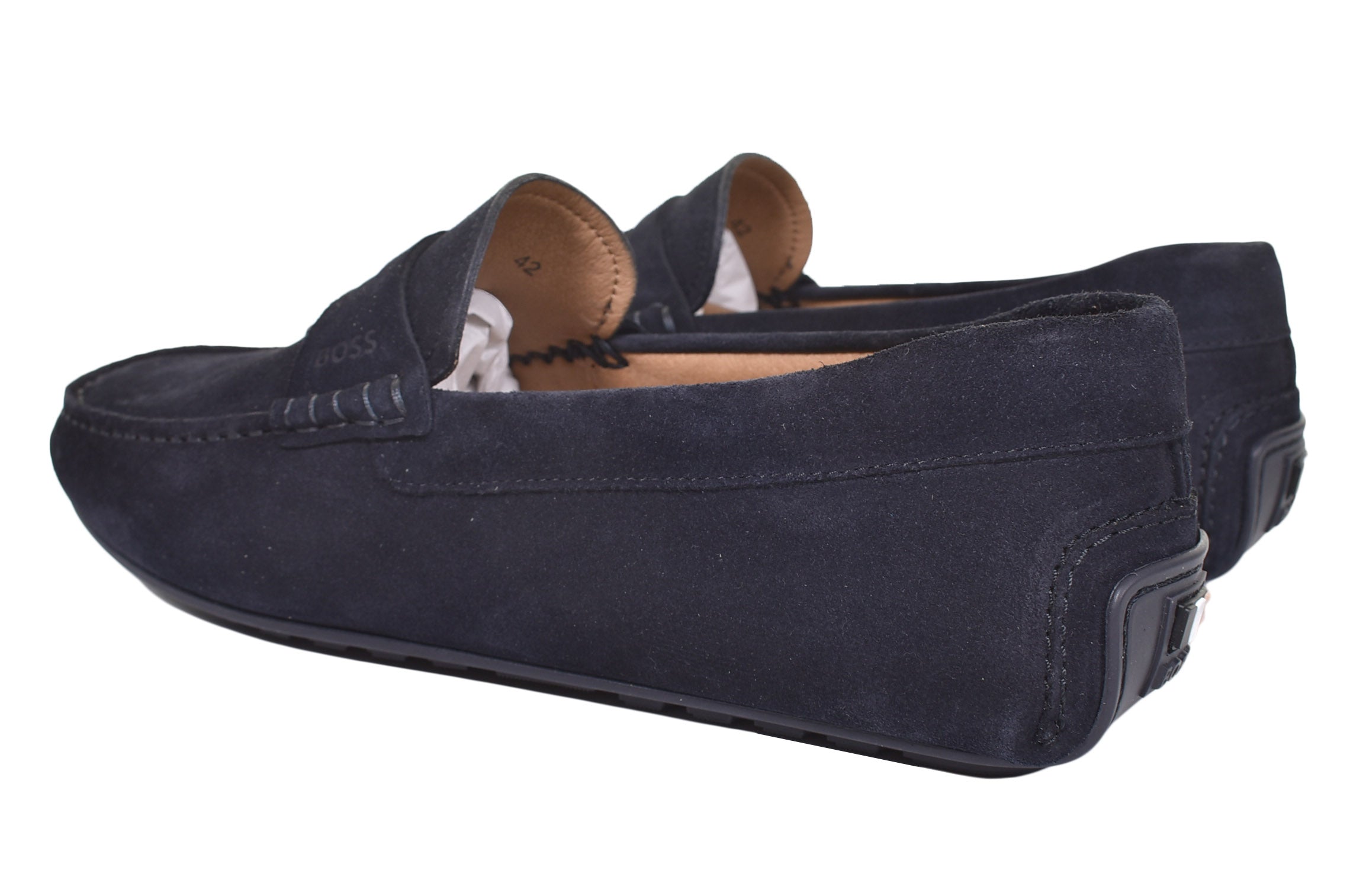 Noel Moccasin Suede Driver Shoe Dark Blue