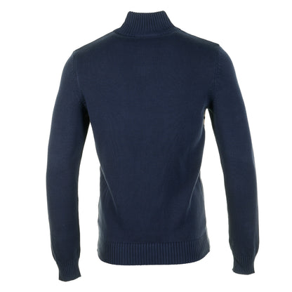New Dallas 1/4 Zip Knit Maritime Blue / Peyote