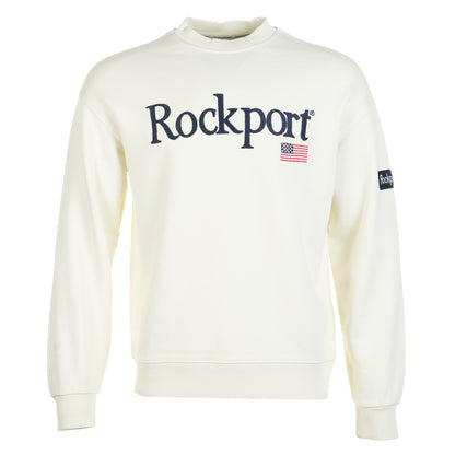 Rockport New England Front Logo Sweatshirt Ecru