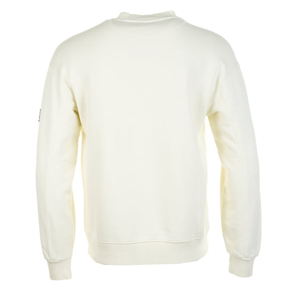 Back of New England Front Logo Sweatshirt Ecru