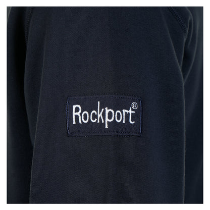 Rockport label on sleeve of New England sweatshirt