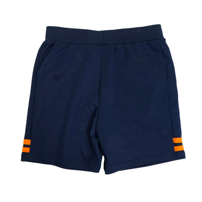 Back of Sergio Tacchini New Orion Shorts Maritime Blue Orange Pepper