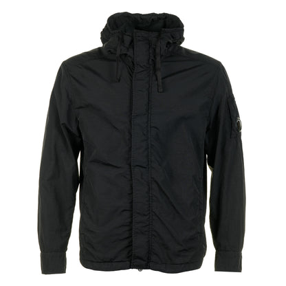 T-ST Hooded Nylon Overshirt Black
