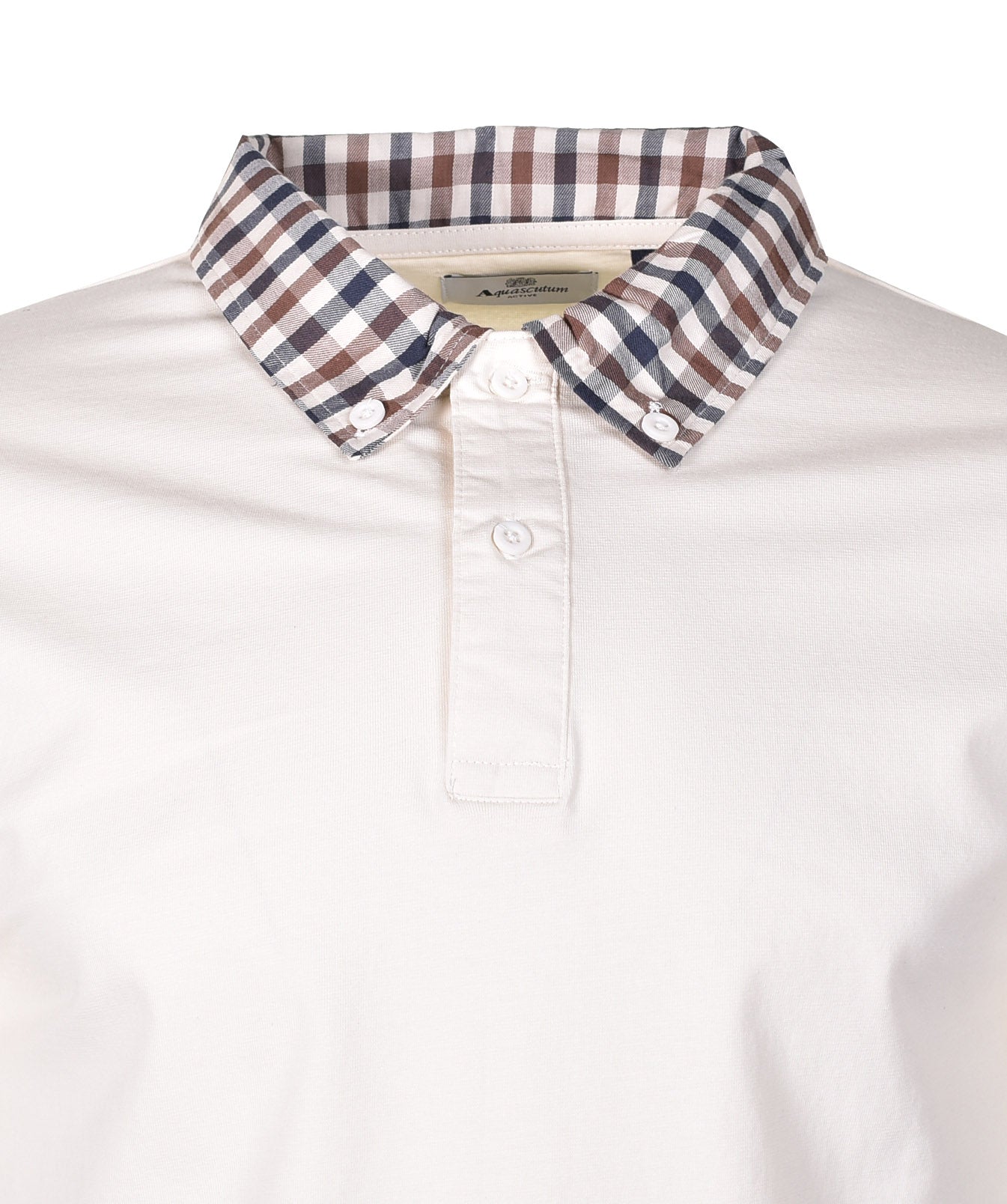 Active Supima Club Check Rib Polo Old White