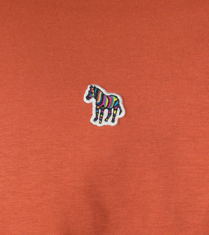 Regular Fit Zebra T Shirt Dark Rust