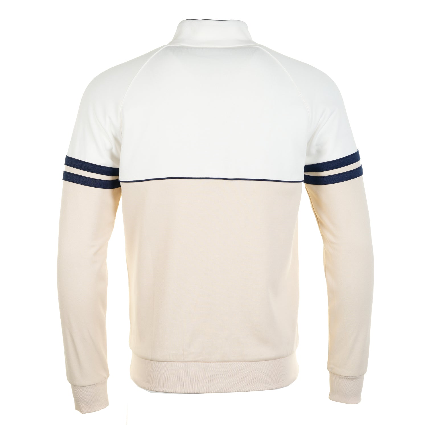 Back of Sergio Tacchini Orion TJ Track Jacket Gardenia Sandshell Maritime Blue