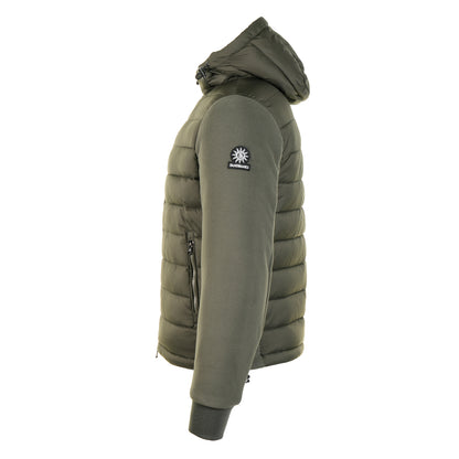Outlander Polar Fleece Hooded Hybrid Jacket Khaki