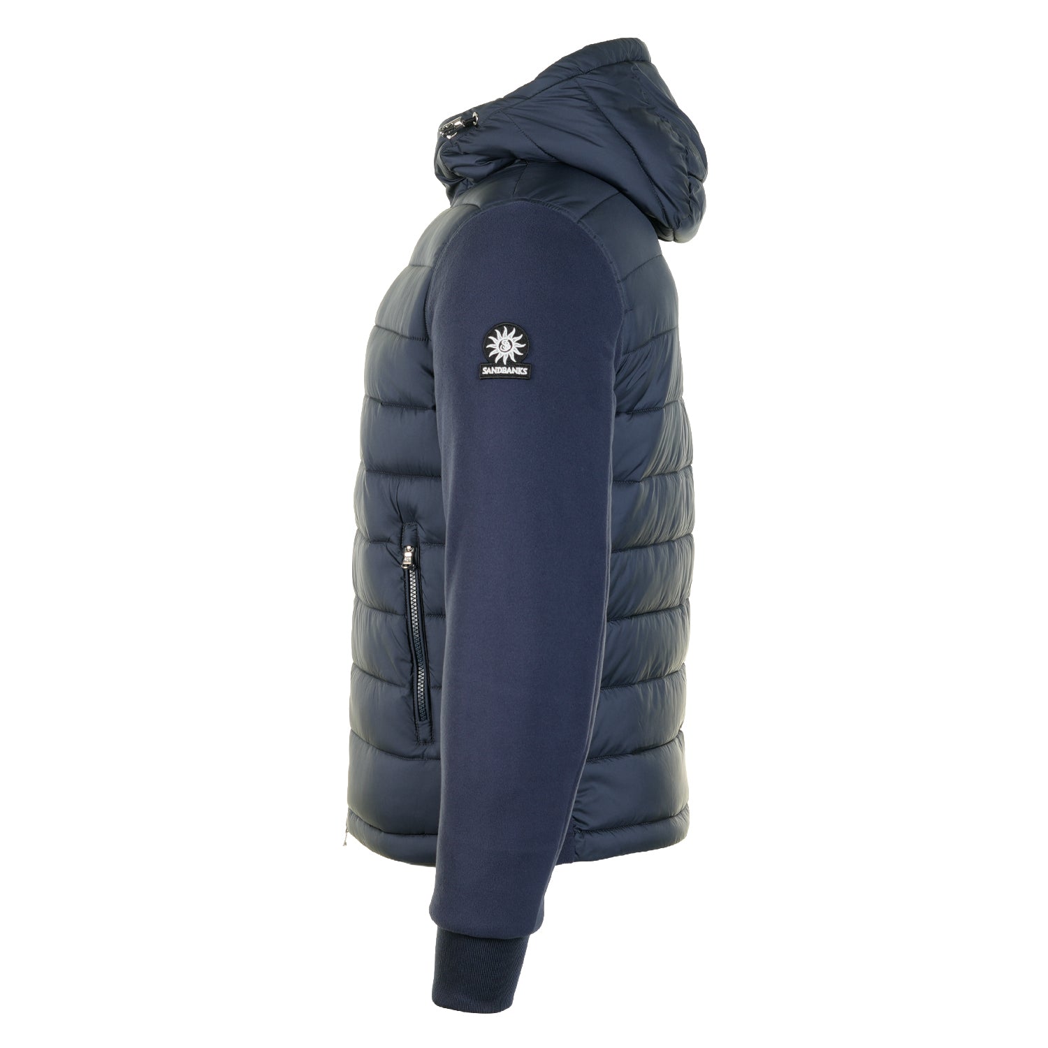 Outlander Polar Fleece Hooded Hybrid Jacket Navy
