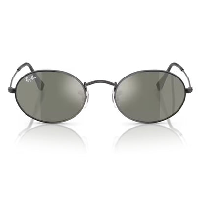 Ray-Ban Oval Flat Lenses Black / Grey Mirror Bronze