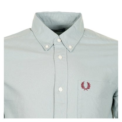 Long Sleeve Oxford Shirt Silver Blue