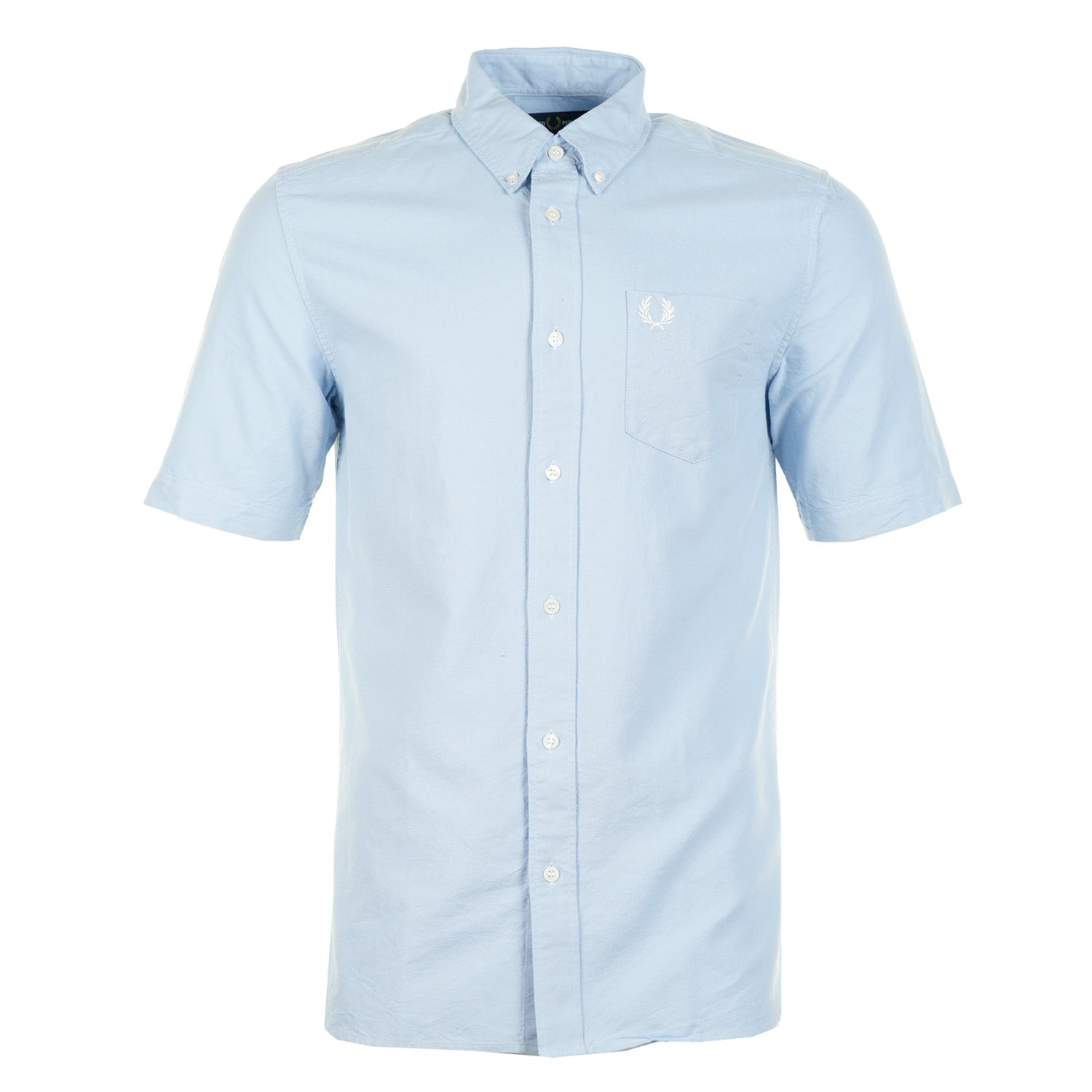 Short Sleeve Oxford Shirt Light Smoke / White
