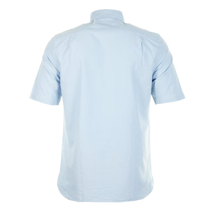 back of fred perry Short Sleeve Oxford Shirt Light Smoke / White