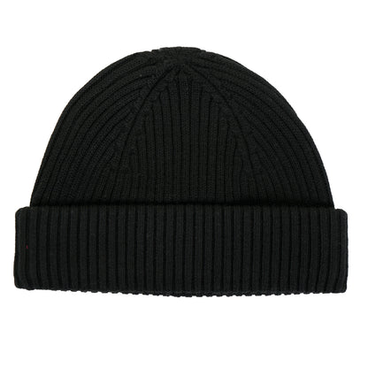 Ribbed Beanie Hat Black