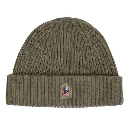 Parajumpers Ribbed Beanie Hat Olive Grey