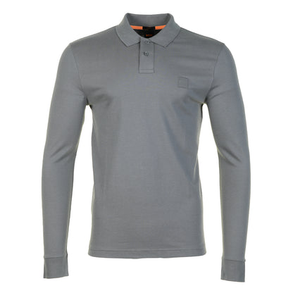 Passerby Long Sleeve Polo Shirt 062 Open Grey