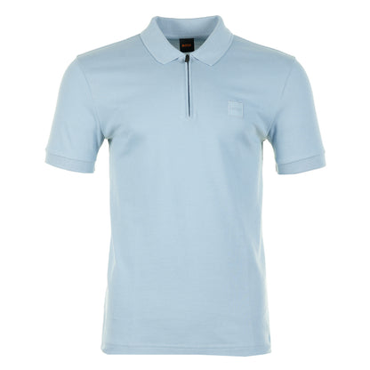 Passerzip Short Sleeve Polo Shirt 458 Pastel Blue