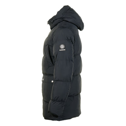Patch Pocket Mid Puffer Jacket Black