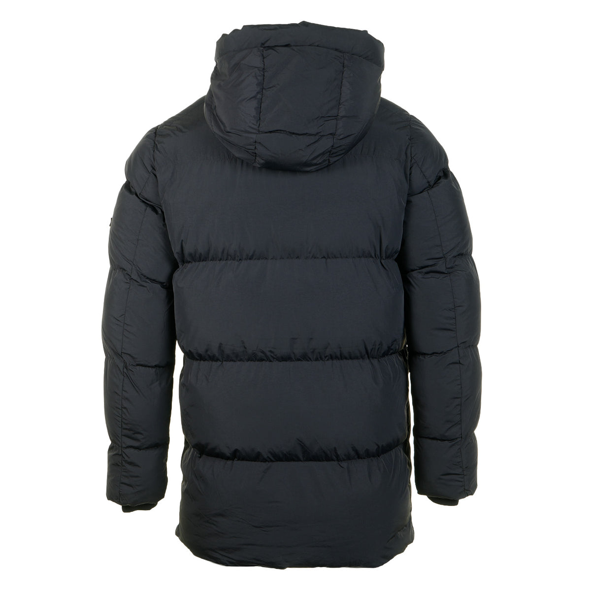 Patch Pocket Mid Puffer Jacket Black