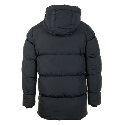 Patch Pocket Mid Puffer Jacket Black