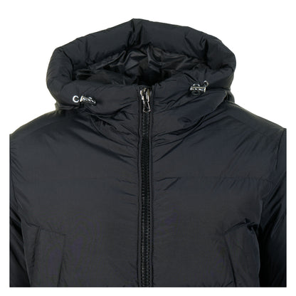 Patch Pocket Mid Puffer Jacket Black