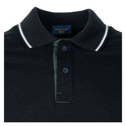 Short Sleeve XSoft Tipped Polo Shirt Navy