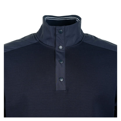 Tech Nylon Half Snap Sweatshirt Navy