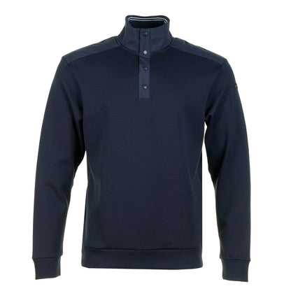 Tech Nylon Half Snap Sweatshirt Navy