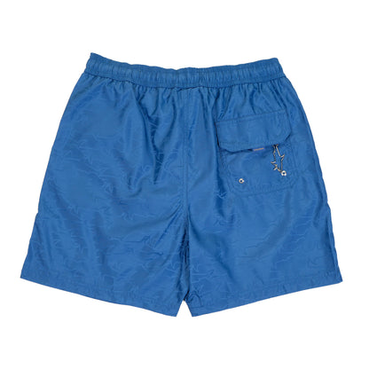 Tonal Multi Shark Logo Swim Shorts Blue