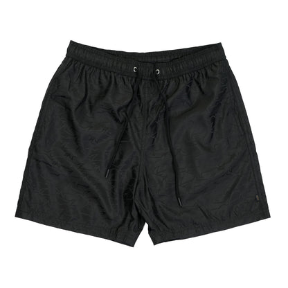 Tonal Multi Shark Logo Swim Shorts Black