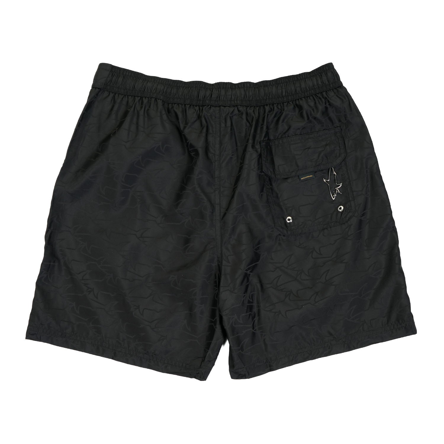 Tonal Multi Shark Logo Swim Shorts Black