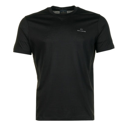 Short Sleeve Silver Small Logo T Shirt Black