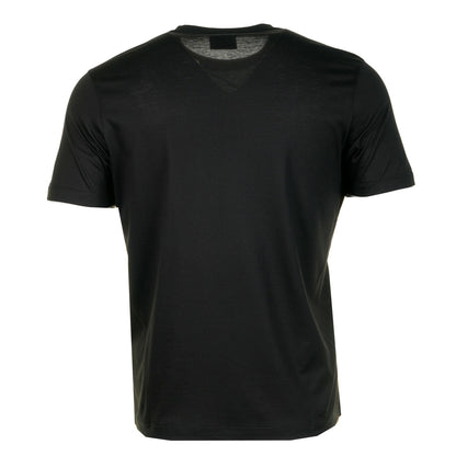 Short Sleeve Silver Small Logo T Shirt Black