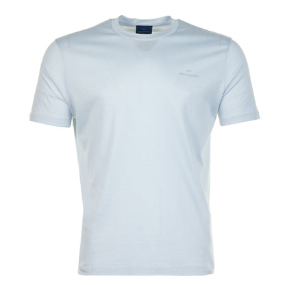 Short Sleeve Silver Small Logo T Shirt Sky