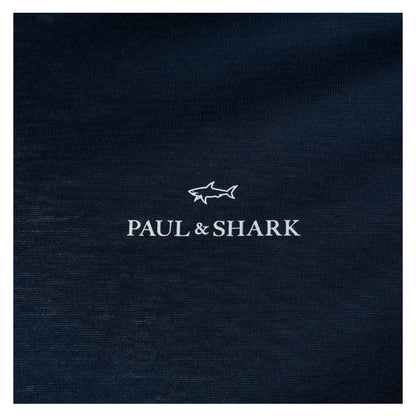 Short Sleeve Silver Small Logo T Shirt Navy
