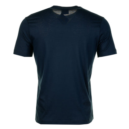 Short Sleeve Silver Small Logo T Shirt Navy