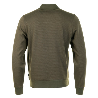 Casual Fit Textured Cardigan Military Green