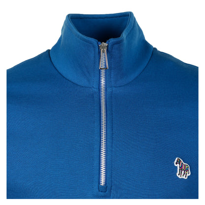 Zebra Half Zip Sweatshirt Cobalt Blue