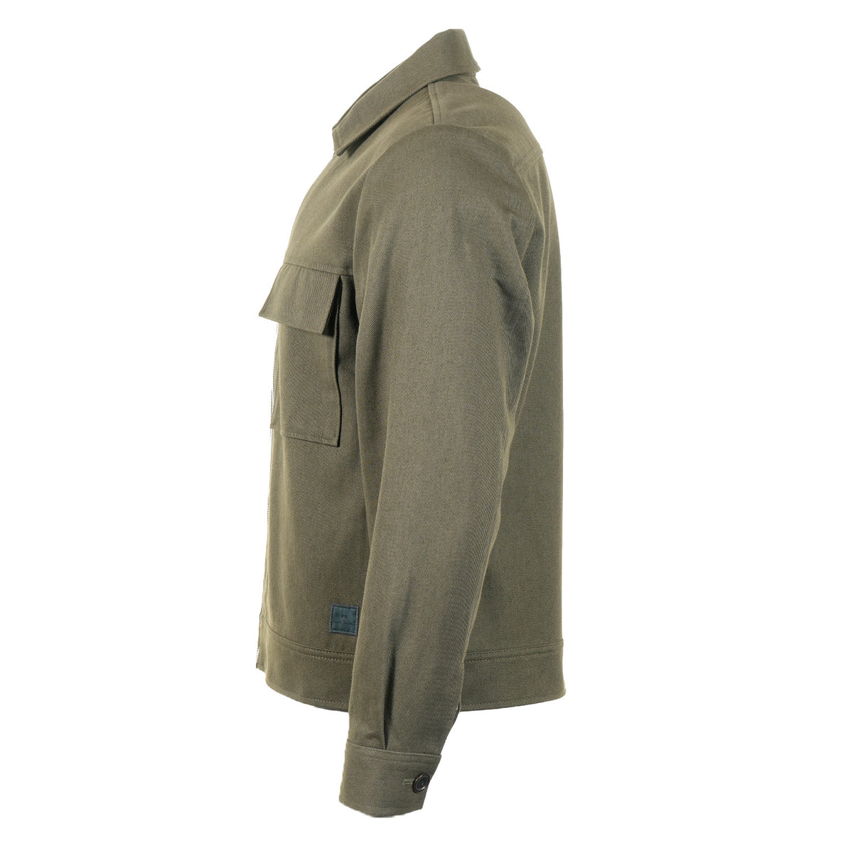 Zip Shirt Jacket Military Green