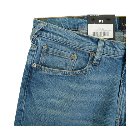 Slim Tapered Fit Jeans Blue Over Dyed