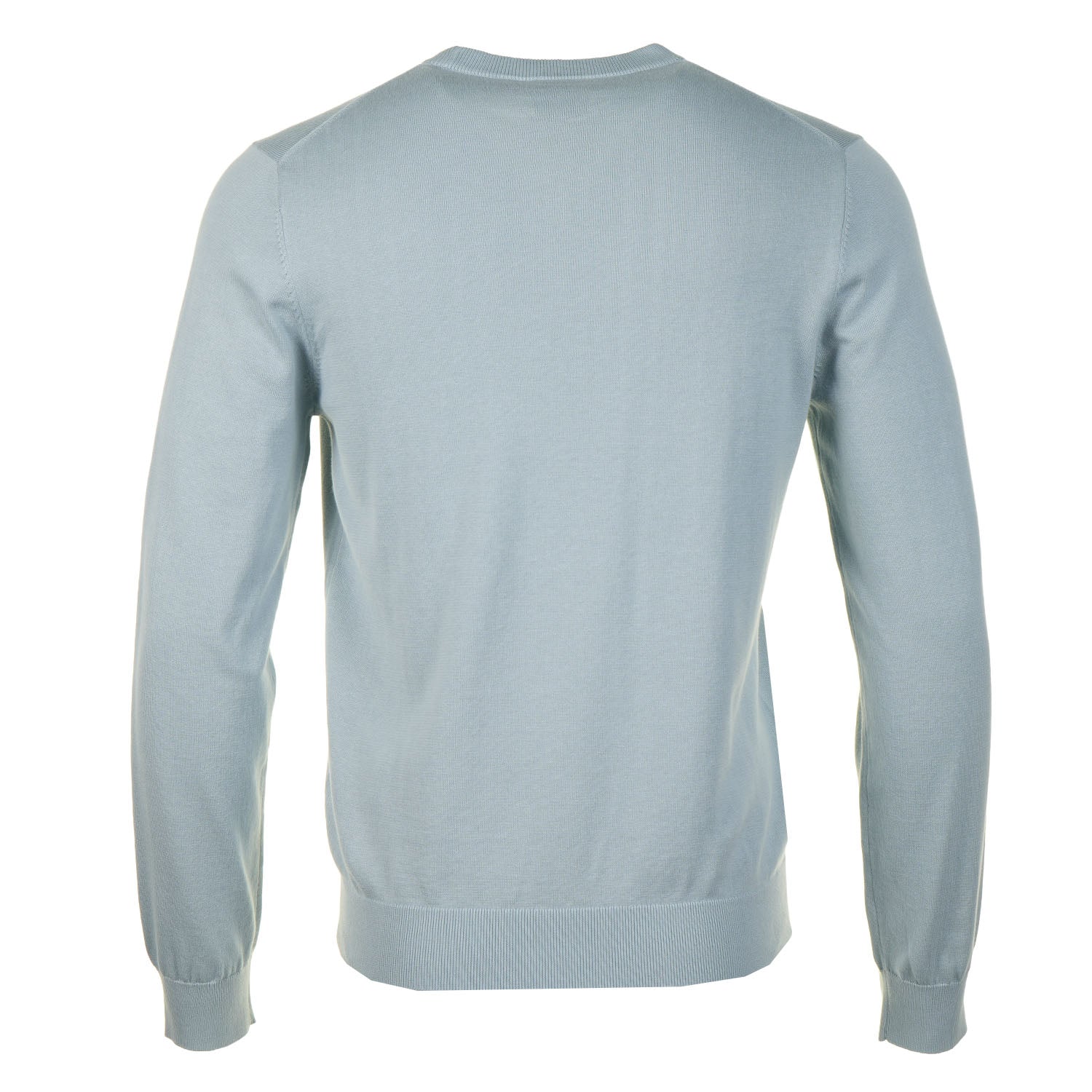 Knitted Zebra Crew Neck Jumper Light Blue
