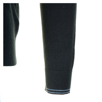 Knitted Zebra Quarter Zip Black