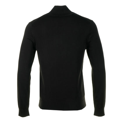 Sport Stripe Knitted Zebra Quarter Zip Black