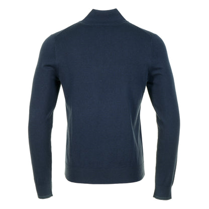 Knitted Zebra Quarter Zip Very Dark Navy