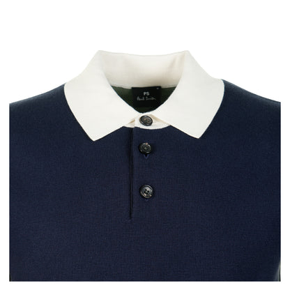 Colour Block Rugby Top Navy