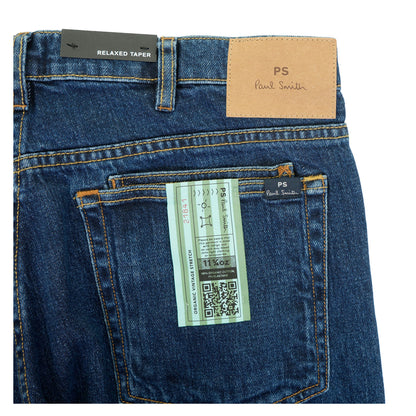 Relaxed Tapered Jeans Dark Colour Wash