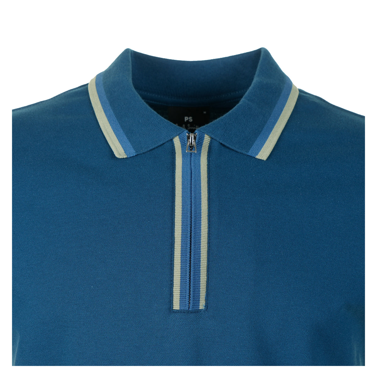 Zip Polo Shirt 47 Blue