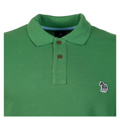 Regular Fit Short Sleeve Zebra Polo Shirt 33E Green