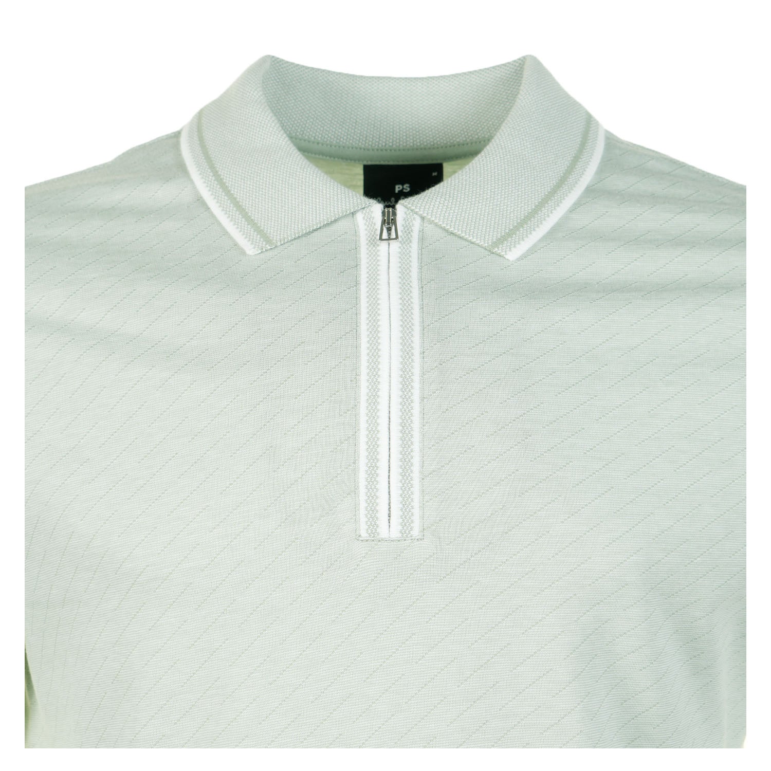 Short Sleeve Zip Front Polo Green