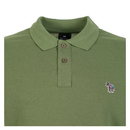 Regular Fit Short Sleeve Zebra Polo Shirt 35E Green