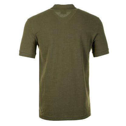 Regular Fit Short Sleeve Zebra Polo Shirt Khaki